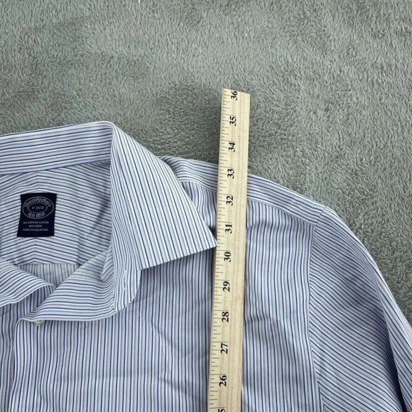 Brooks Brothers Shirt Long Sleeve Button Down Mens 17 Blue 1468 - Picture 2 of 7